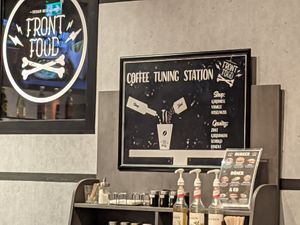 Coffee tuning station at Front Food in Vienna