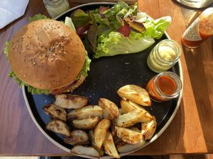 Amazing tofu Burger  at NIYA in Casablanca