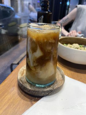 Coconut milk iced coffee. 3/10, needed more coconut and less ice.  at NIYA in Casablanca