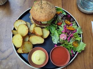 Machickensh burger at NIYA in Casablanca