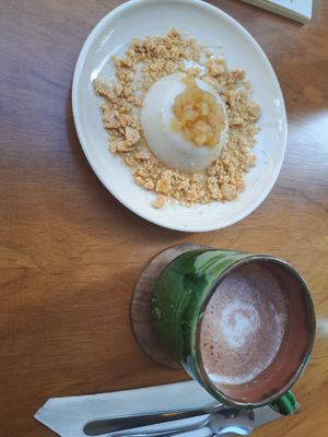 Pancotta with chocolate milk at NIYA in Casablanca