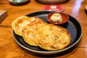 Korean spring onion pancakes at NIYA in Casablanca