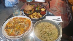 Burger, Pizza and Risotto   at NIYA in Casablanca