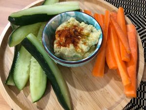 We started with hummus   at Mr. Vegan in Costa Da Caparica