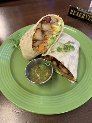 Vegan breakfast burrito   at The Paisley Cafe in Orangevale