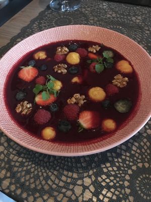 Fruity desert at Touché in Assen