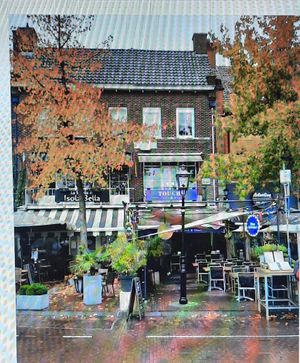Terras en boven verdieping at Touché in Assen