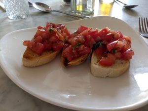 Bruschetta at Amici in Torquay