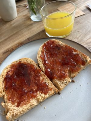 Jam on toast   at El Patio in Tarifa