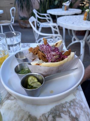 Fried mushroom pita  at Jacques in San Miguel De Allende
