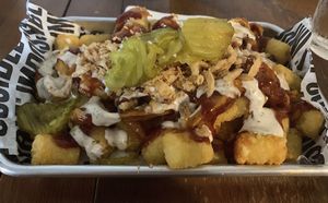 Loaded bbq nachos  at Your Local Seitanist in Chattanooga