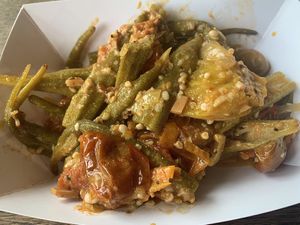 Pickled okra  at Your Local Seitanist in Chattanooga