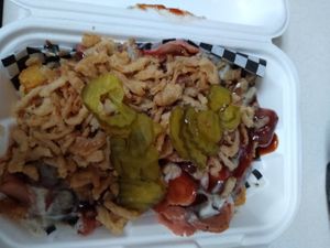 Loaded bbq tots at Your Local Seitanist in Chattanooga