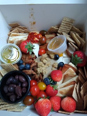 Charcuterie board at Your Local Seitanist in Chattanooga