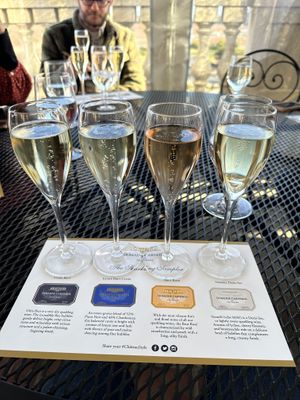 Champagne tasting  at Domaine Carneros in Napa