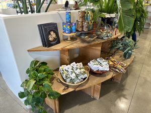 Zero waste supplies for sale at The Power Plant Coffee in Moss Landing