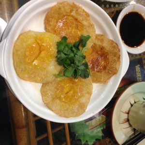 vegan omelette at Vege Zen in Guangzhou