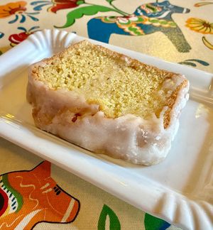 Sunshine lemon loaf cake  at The Tavern in Prague