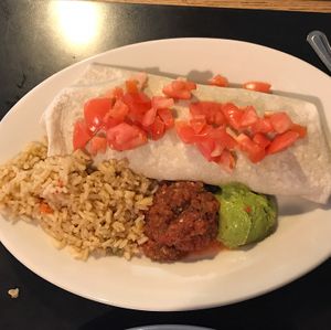 vegan burrito at Salt Bay Cafe in Damariscotta