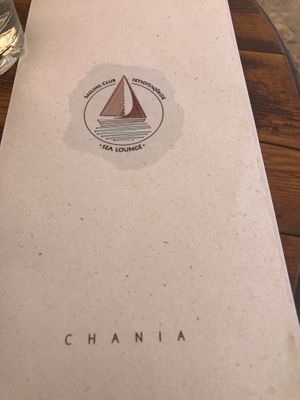 menu at Istioploikos Sea Lounge in Crete