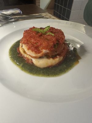 Pumpkin parmagiana  at Sto da Bio in Selvatelle