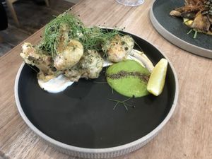 Tempora Lions mane mushrooms  at Botanique in Hove