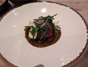 Beetroot gnocchi at Botanique in Hove