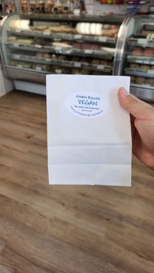 Vegan Biscotti bag at Linda's Gourmet Biscotti in Chester
