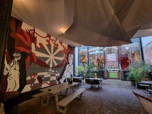 Entrance foodhall at Veganlicious in Breda