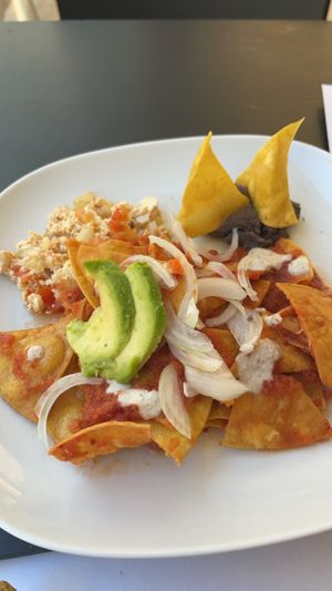 Chilaquiles at Americano Vegano in Torremolinos