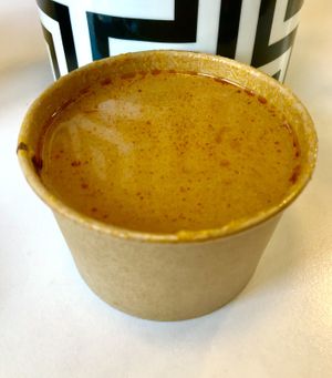 Peanut soup   at Veghana in Dubai