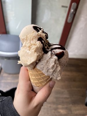 Salted Peanut-butter and Oreo cheesecake  at Green Scoop Vegan in Berlin