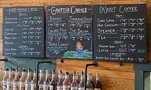 Coffee menu  at Mermaid Grotto in Seward