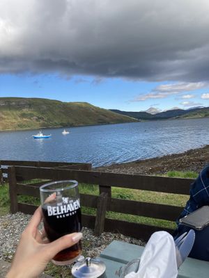 Coke and views from the terrace ❤️  at The Old Inn & Waterfront Bunkhouse in Isle Of Skye