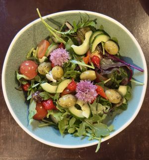 large vegan salad - not on menu, but they were happy to make it!  at The Old Inn & Waterfront Bunkhouse in Isle Of Skye