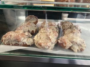Vegan apple fritter  at Discovery Coffee - Blanshard St in Victoria