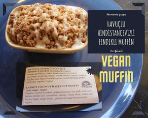 Vegan Carrot Coconut Hazelnut Muffin at Fermento Pizza in Istanbul