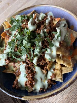 The larger nachos made vegan #Veganuary at La Poblana in Reykjavik