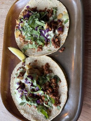 Vegan chorizo tacos #Veganuary at La Poblana in Reykjavik