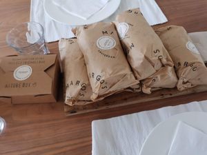 A bit of a buffet today, everyone at lunch was happy! at Margo's Amsterdam - Jordaan in Amsterdam