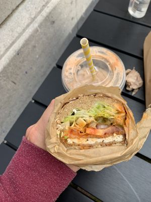 Crispy tofu sandwich at Margo's Amsterdam - Jordaan in Amsterdam