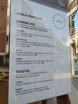 Menu at Margo's Amsterdam - Jordaan in Amsterdam