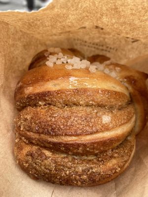 Tahini bun: the dough was a bit hard and dense at Margo's Amsterdam - Jordaan in Amsterdam