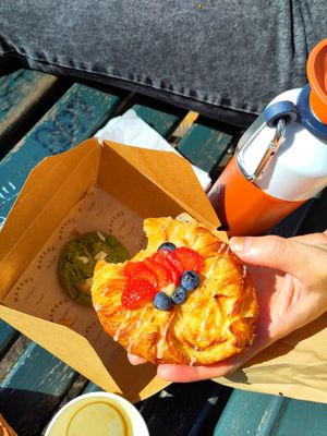 Danish pastry with fruits at Margo's Amsterdam - Jordaan in Amsterdam