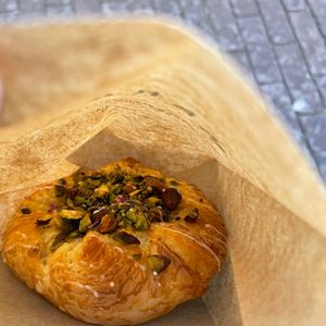 Pistachio and rose danish  at Margo's Amsterdam - Jordaan in Amsterdam