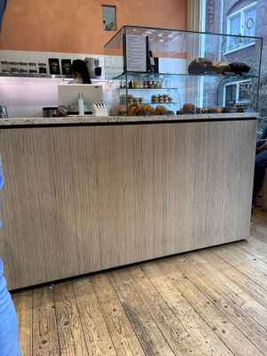 counter from the seats (a pretty small space)  at Margo's Amsterdam - Jordaan in Amsterdam