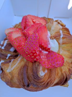 Vanilla strawberry Danish at Margo's Amsterdam - Jordaan in Amsterdam