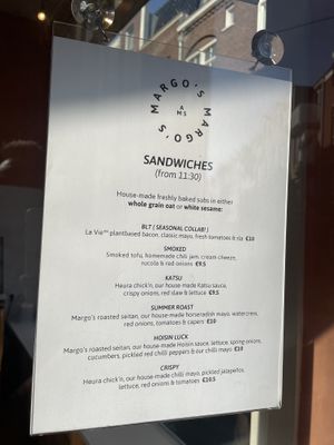 Menu  at Margo's Amsterdam - Jordaan in Amsterdam