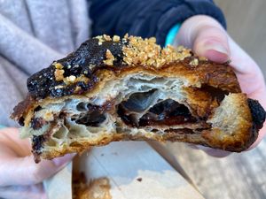 Double-baked choc hazelnut croissant filling at Margo's Amsterdam - Jordaan in Amsterdam