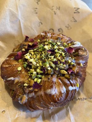 Pistachio rose danish  at Margo's Amsterdam - Jordaan in Amsterdam